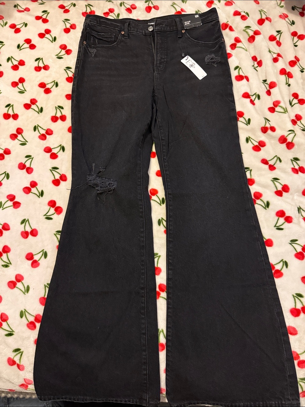 Express 70s Flare Mid Rise Jeans